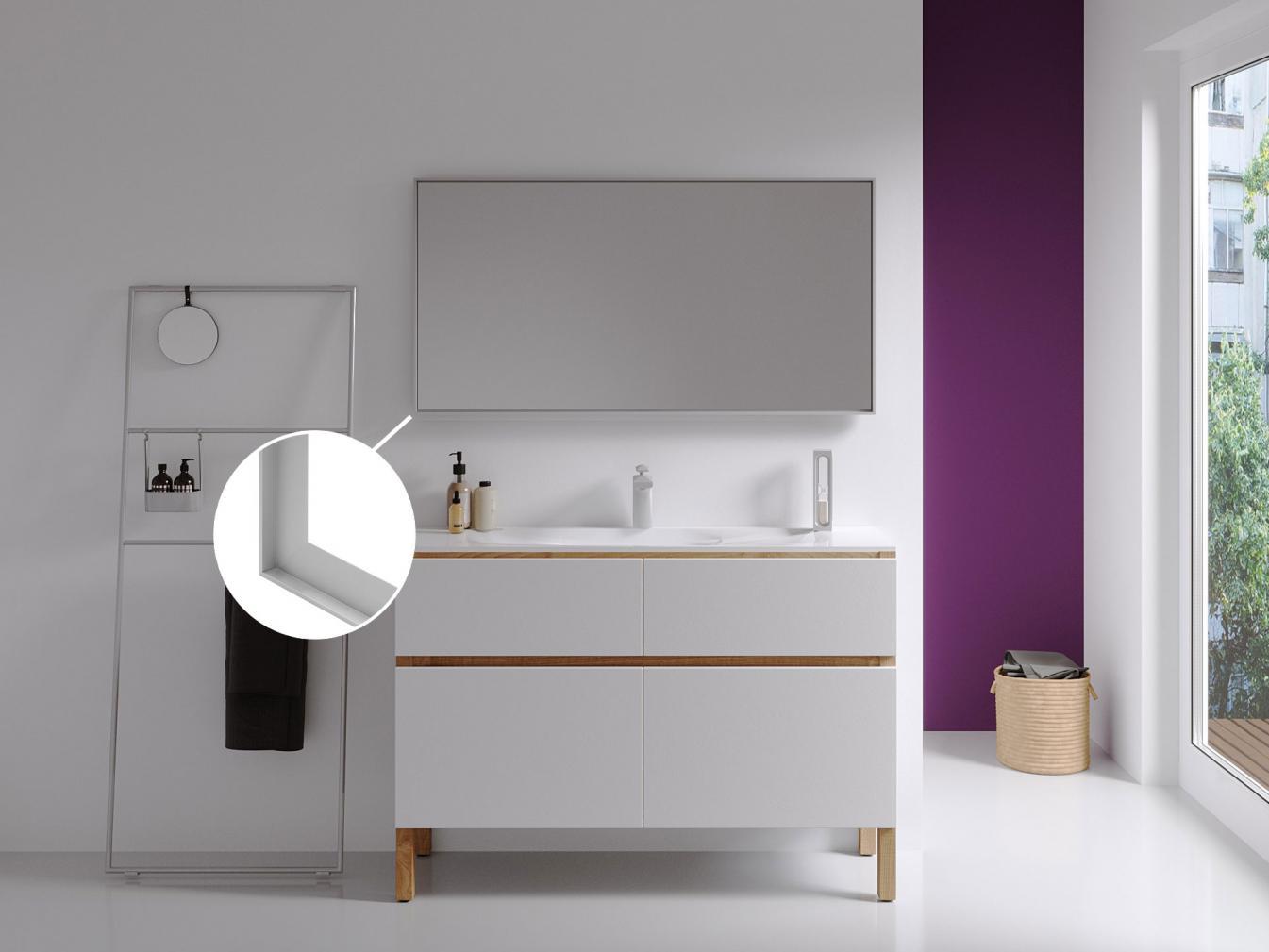 Sera badkamerspiegel met aluminium frame - enkel stuk